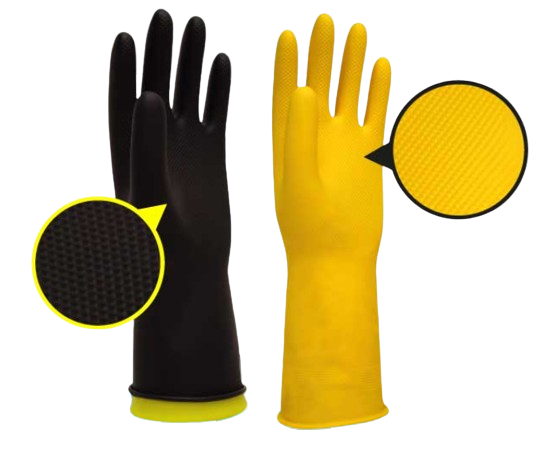Guante Calibre 20 & 25 Dos Pares Amarillo - Bicolor