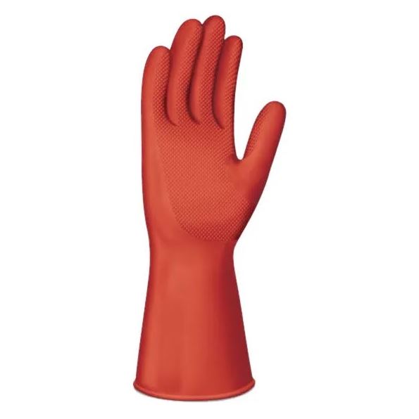 Guante Calibre 20 Domestico Colores Rojo Rubberplus