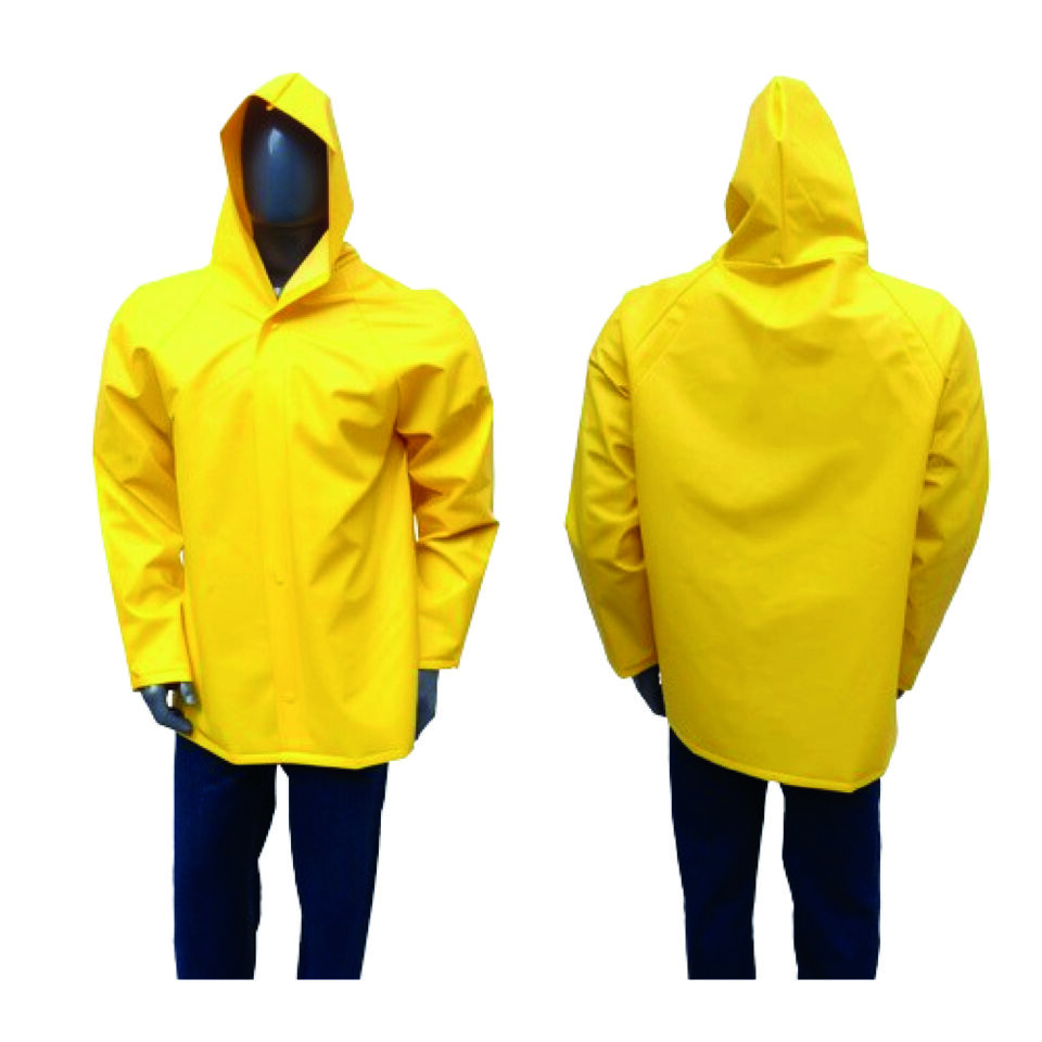 Chaqueta Impermeable Amarilla En Pvc