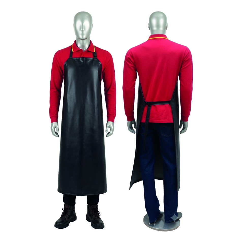 Delantal impermeable grande de PVC sencillo Cal 25