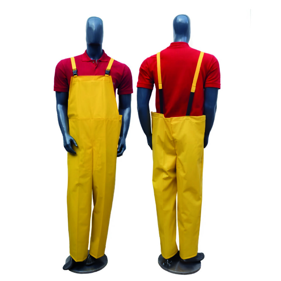Overol Impermeable Amarillo En Pvc Con