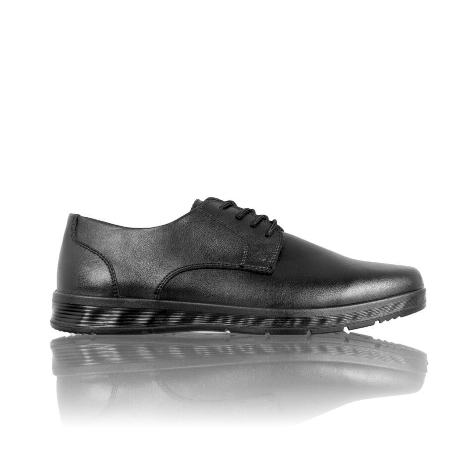 Zapato Caballero Negro en sintetico, Suela PU Inyectada