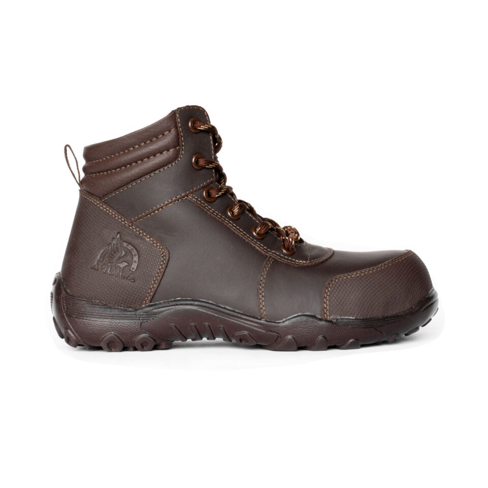 Bota De Dama En Cuero Semigraso Cafe